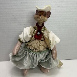 Wayne Kleski Mouse Doll in Dress‎ Clothing & Hat 7" Tall Figure Mice Vintage